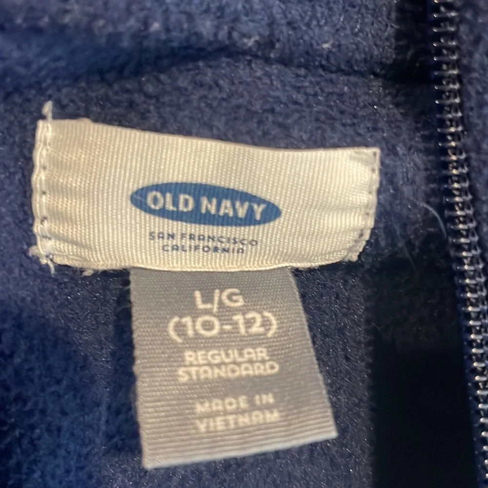 Blue/Grey OLD NAVY 1/4 Zip Pullover Sweater, size L/G (10-12)